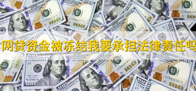 网上贷款资金被冻结了我要不要承担法律责任，有以下两点