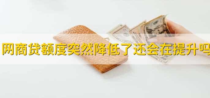 网商贷额度突然降低了,还会在提升吗