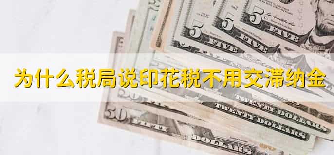 为什么税局说印花税不用交滞纳金