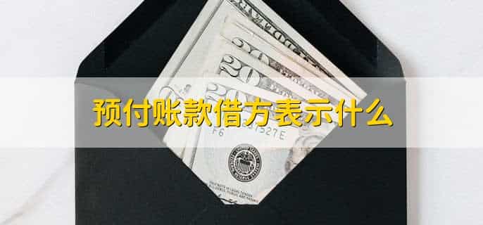 预付账款借方表示什么