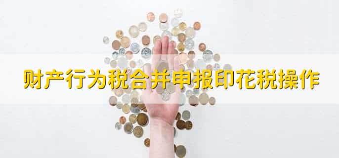 财产行为税合并申报印花税操作