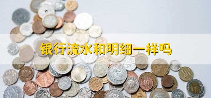 银行流水和明细一样吗，一样