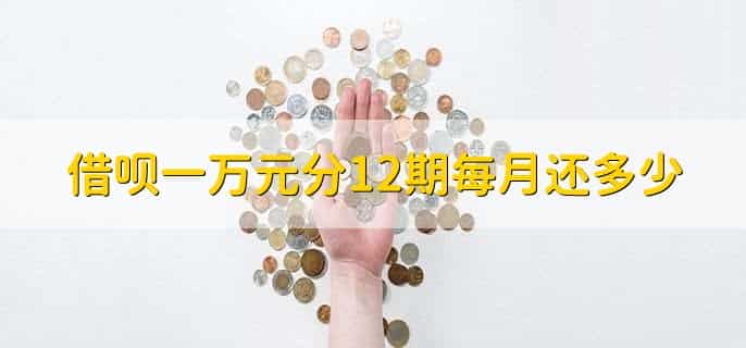 借呗一万元分12期每月还多少