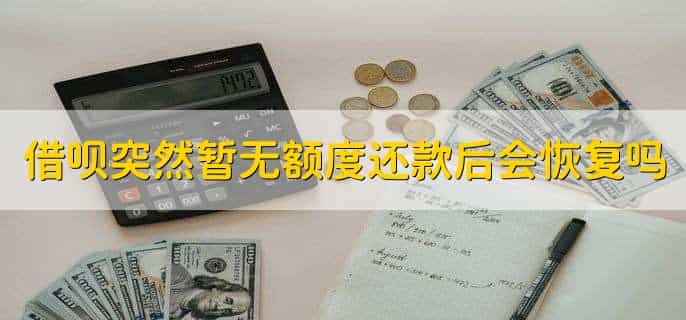 借呗没有逾期突然暂无信用额度怎么回事
