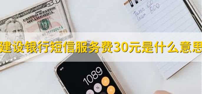 建设银行短信服务费30元是什么意思
