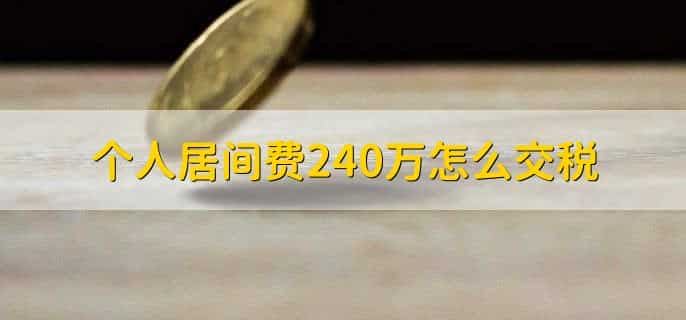 个人居间费240万怎么交税，有以下五步