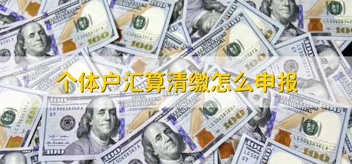 个体户汇算清缴怎么申报