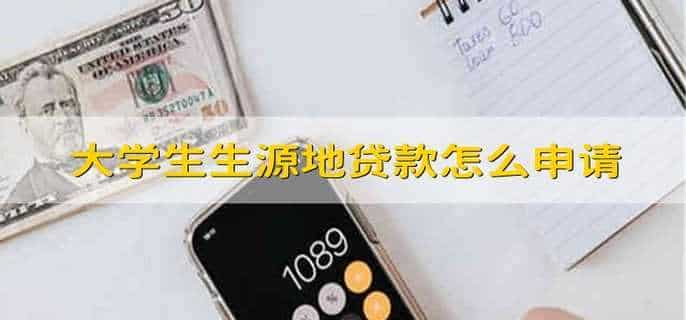 大学生生源地贷款怎么申请