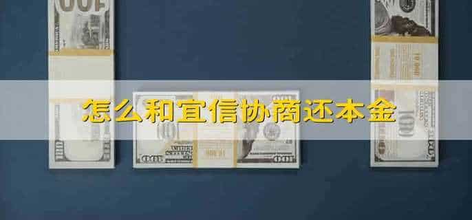 怎么和宜信协商还本金
