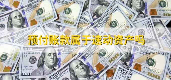 预付账款属于速动资产吗