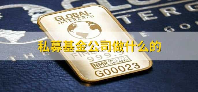 私募基金公司做什么的，有以下五点