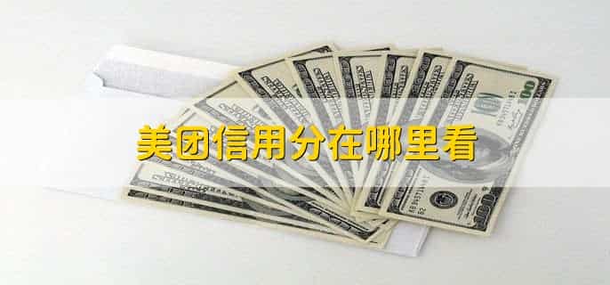 美团信用分在哪里看