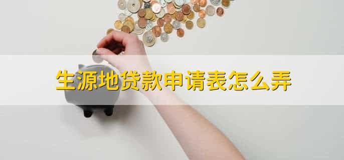 生源地贷款申请表怎么弄
