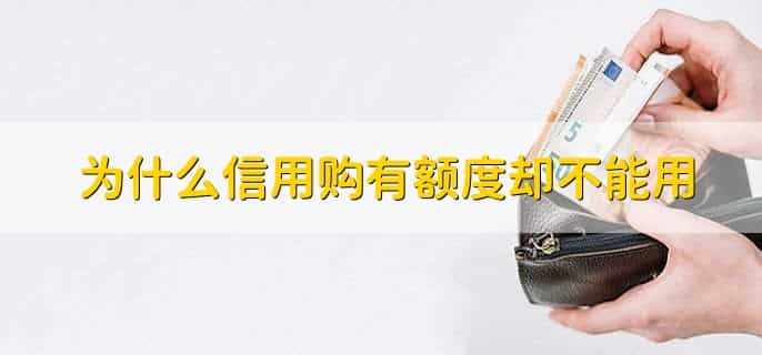 为什么信用购有额度却不能用