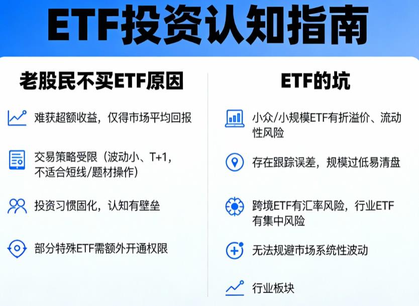 都说ETF好，那老股民为啥不买ETF？有啥坑？