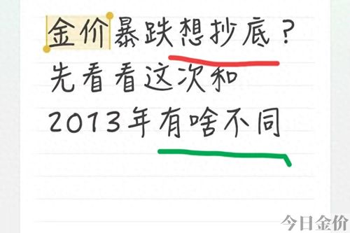 2013黄金回收价格