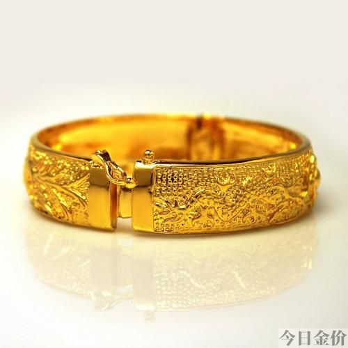 拉丝黄金手镯