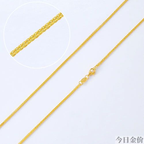 黄金光珠项链