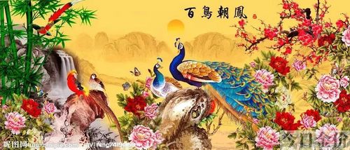 黄金孔雀吊坠图片