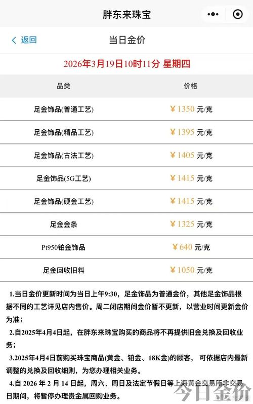 金条克价