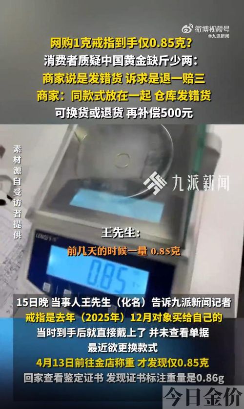 1克黄金戒指图片