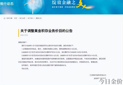 苏州银行黄金价格