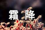 霜降注意保暖的句子