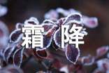描写霜降时景物的句子（精选65句）