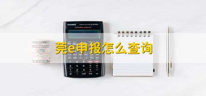 莞e申报怎么查询