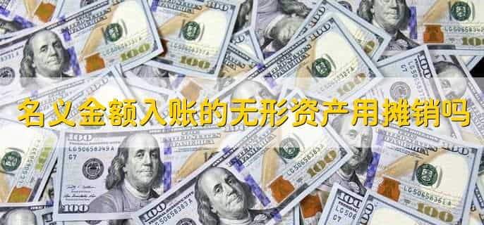 名义金额入账什么意思