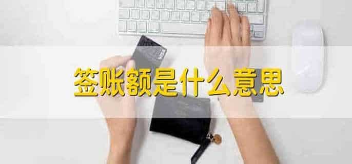 签账额是什么意思