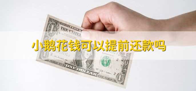 小鹅花钱可以提前还款吗