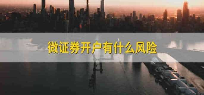 微证券开户有什么风险