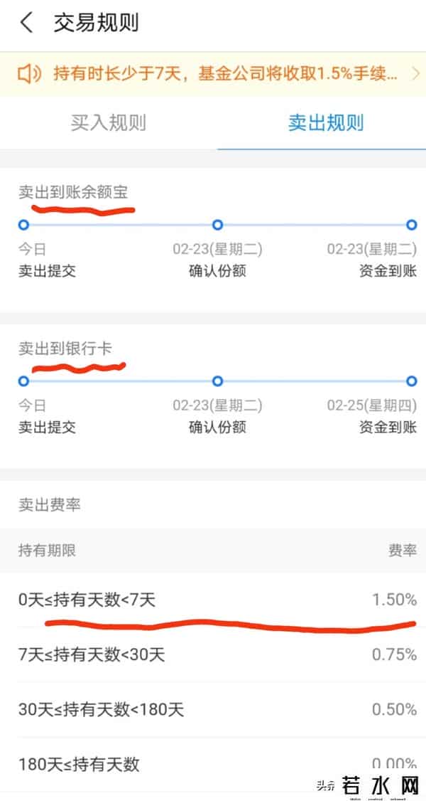 余额宝赎回到账时间