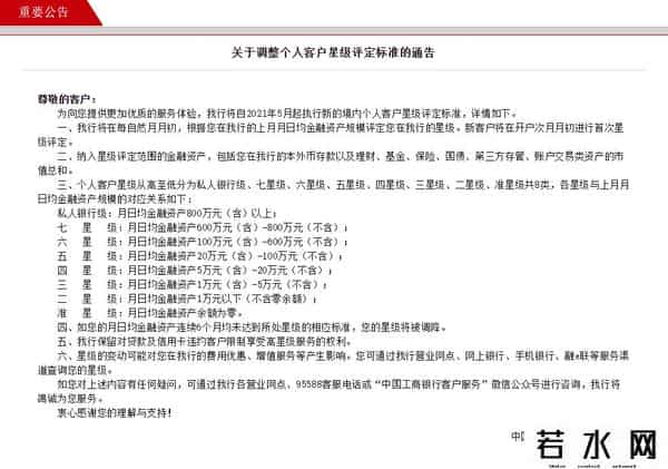 工商银行五星级客户