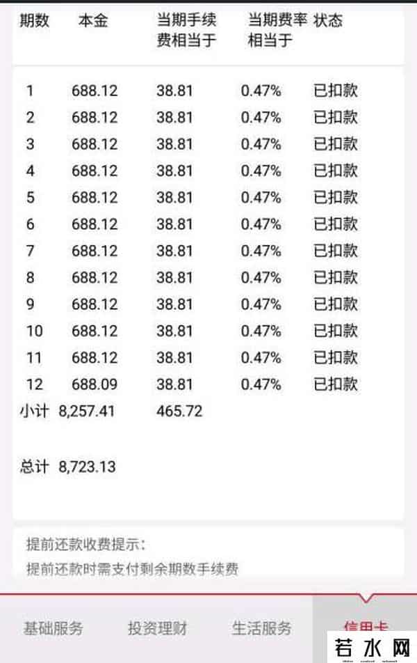 花呗分期分期利息多少