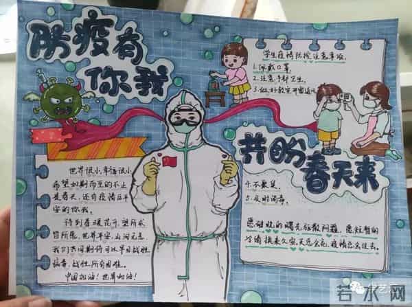 抗击疫情简笔画
