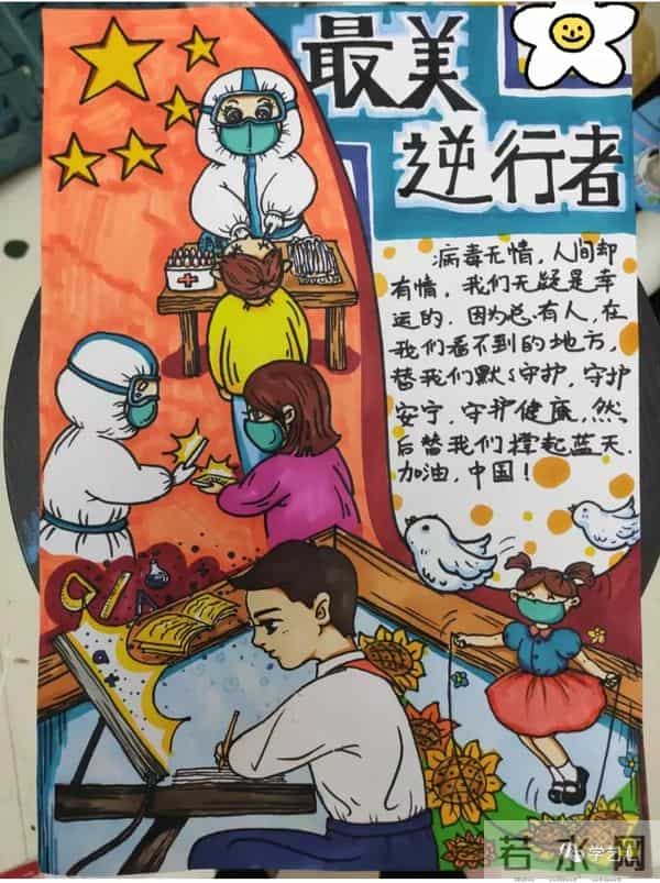 抗击疫情简笔画