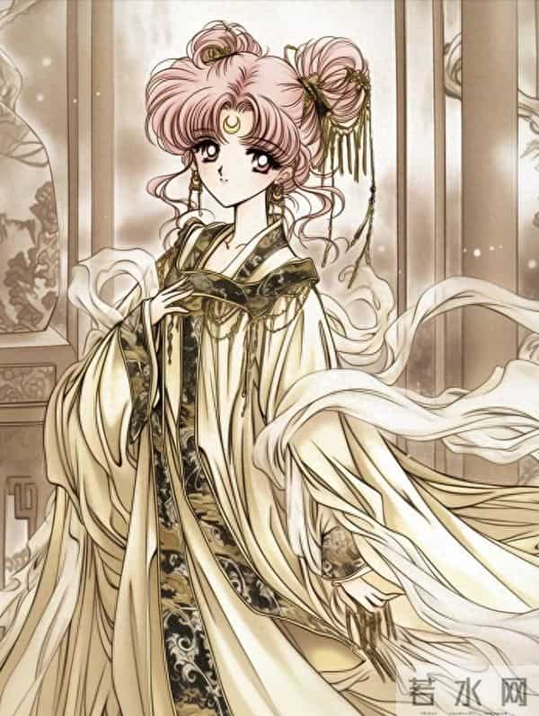 小小兔-sailor moon小小兔(月野兔·小淑女·倩妮迪)复古插画