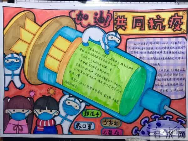 抗击疫情简笔画