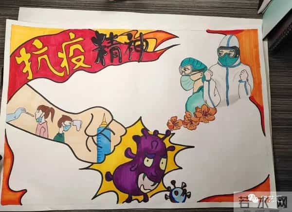 抗击疫情简笔画