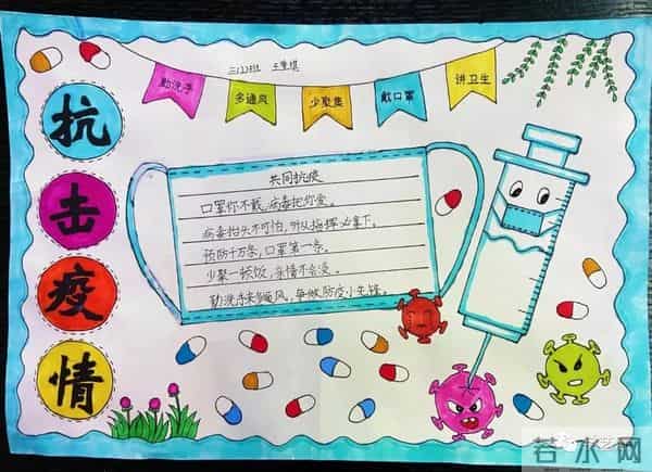 抗击疫情简笔画