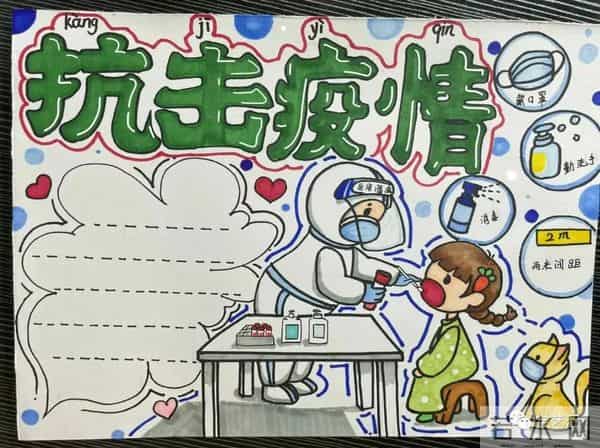抗击疫情简笔画