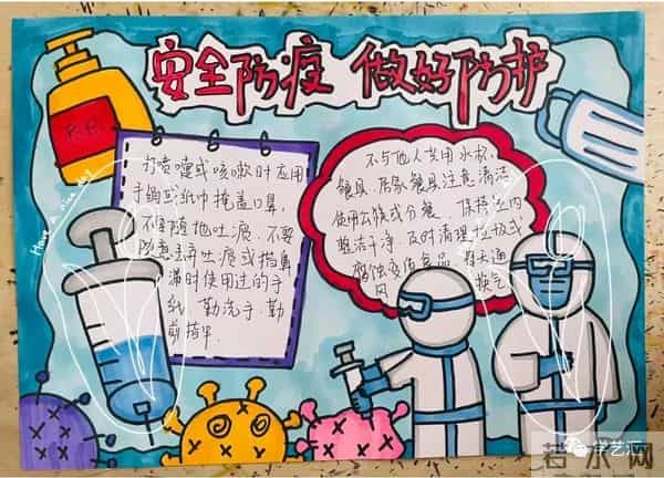 抗击疫情简笔画