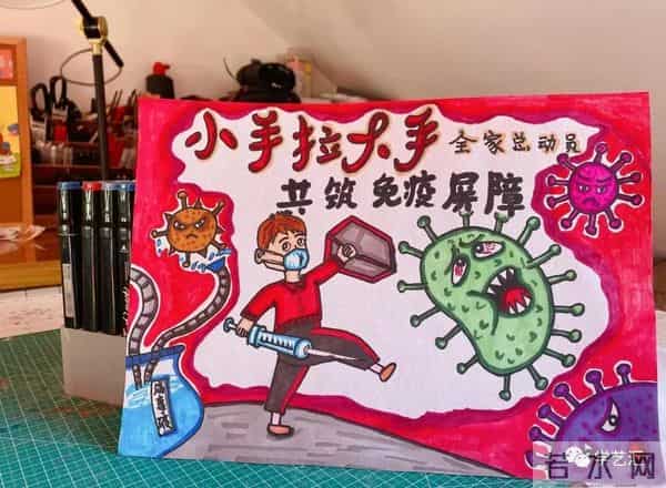 抗击疫情简笔画