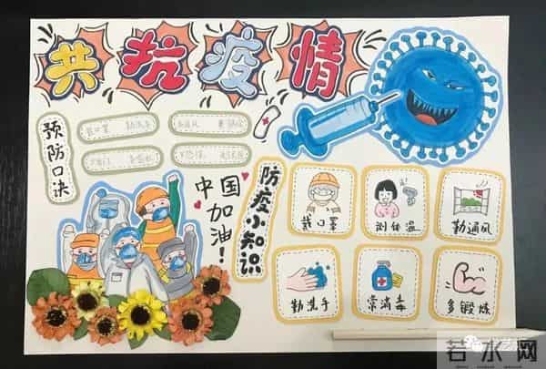 抗击疫情简笔画