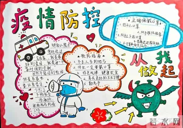 抗击疫情简笔画