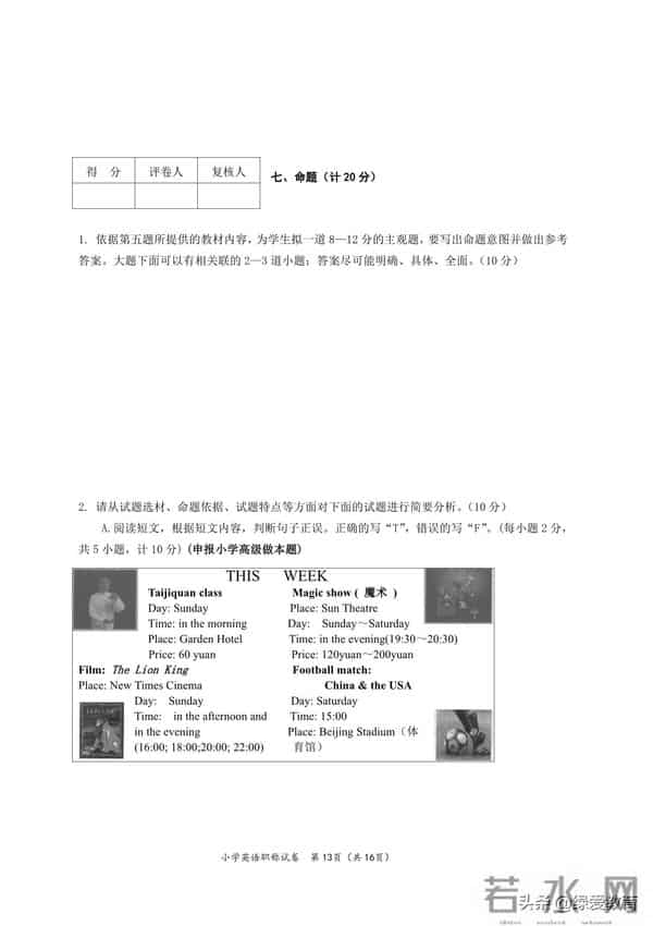 盐城市中小学教师职称考试英语试卷2010年