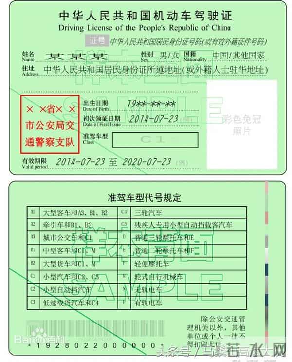 中华人民共和国机动车驾驶证