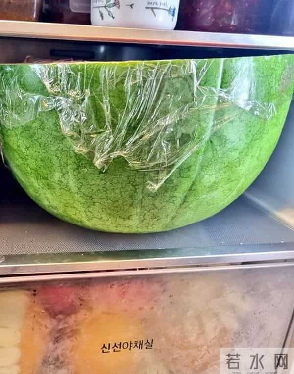 文在寅切的西瓜被吐槽没熟